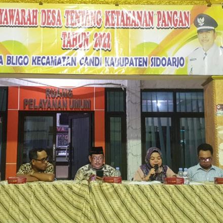 Musdes (Musyawarah Desa) Tentang Ketahanan Pangan Desa Bligo TA. 2022